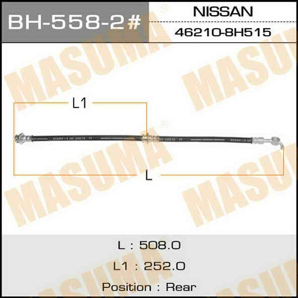 Masuma BH-558-2 Brake Hose BH5582: Buy near me in Poland at 2407.PL - Good price!