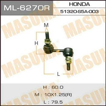 Masuma ML-6270R Rod/Strut, stabiliser ML6270R: Buy near me in Poland at 2407.PL - Good price!