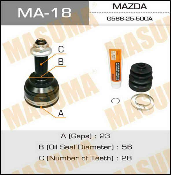 Masuma MA-18 CV joint MA18: Buy near me in Poland at 2407.PL - Good price!