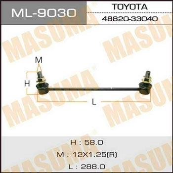 Masuma ML-9030 Front stabilizer bar ML9030: Buy near me in Poland at 2407.PL - Good price!