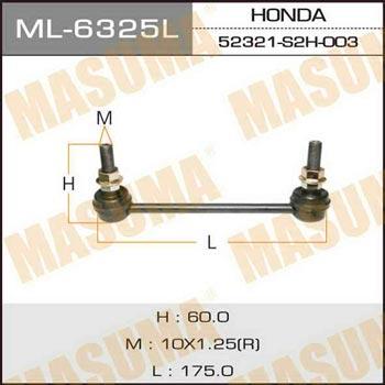 Masuma ML-6325L Left stabilizer bar ML6325L: Buy near me at 2407.PL in Poland at an Affordable price!