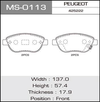 Masuma MS-0113 Колодки тормозные барабанные, комплект MS0113: Отличная цена - Купить в Польше на 2407.PL!