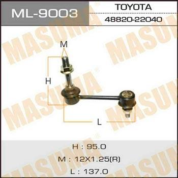Masuma ML-9003 Rod/Strut, stabiliser ML9003: Buy near me in Poland at 2407.PL - Good price!