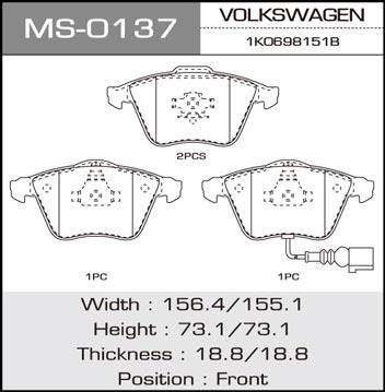 Masuma MS-0137 Bremsbackensatz MS0137: Kaufen Sie zu einem guten Preis in Polen bei 2407.PL!