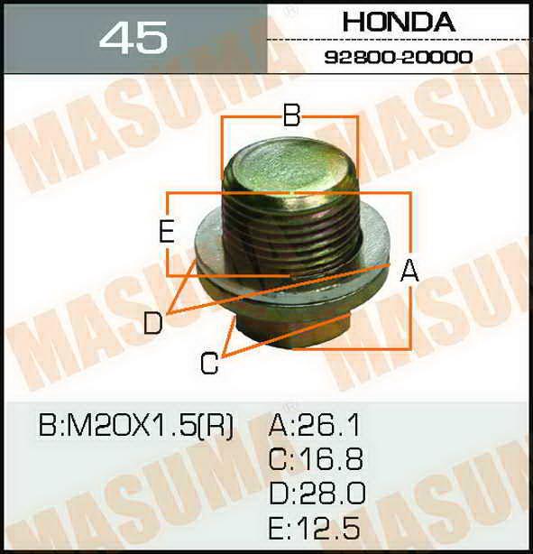 Masuma 45 Ölablassschraube 45: Kaufen Sie zu einem guten Preis in Polen bei 2407.PL!