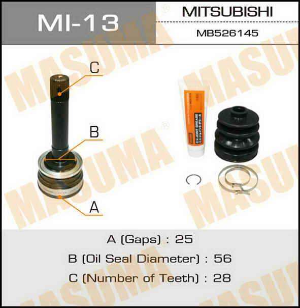 Masuma MI-13 Шарнир равных угловых скоростей (ШРУС) MI13: Отличная цена - Купить в Польше на 2407.PL!