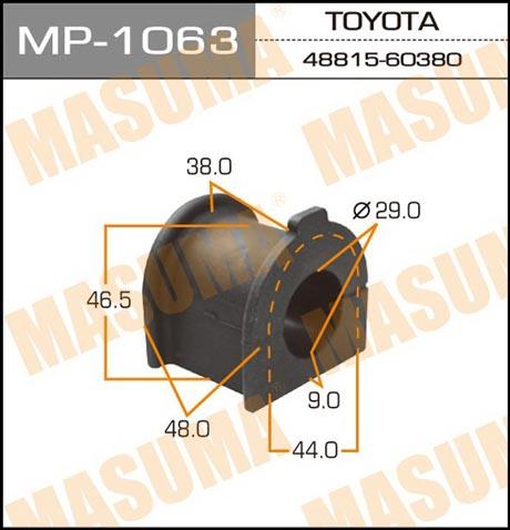 Masuma MP-1063 Tuleja stabilizatora przedniego MP1063: Dobra cena w Polsce na 2407.PL - Kup Teraz!