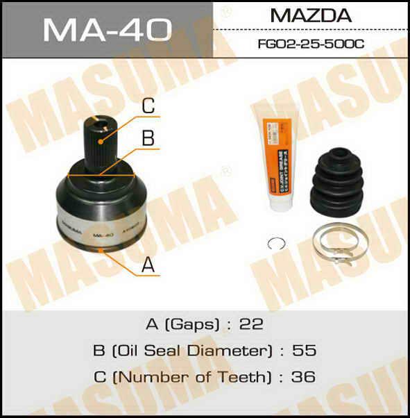 Masuma MA-40 Шарнир равных угловых скоростей (ШРУС) MA40: Отличная цена - Купить в Польше на 2407.PL!