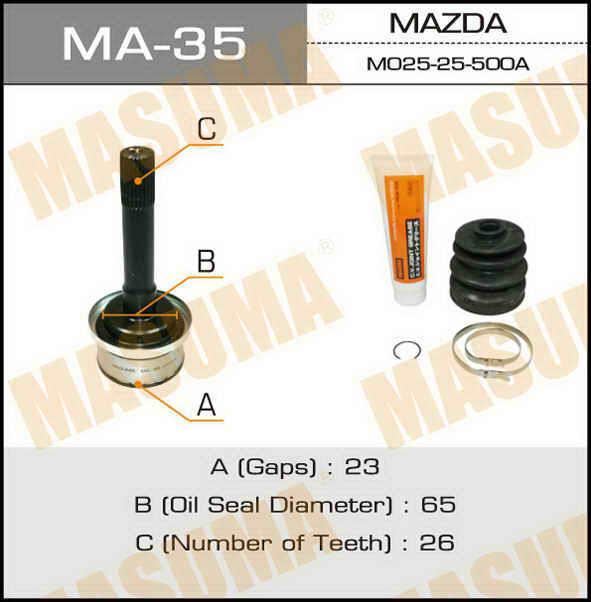 Masuma MA-35 Шарнир равных угловых скоростей (ШРУС) MA35: Отличная цена - Купить в Польше на 2407.PL!