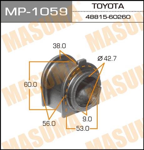 Masuma MP-1059 Втулка стабилизатора переднего MP1059: Отличная цена - Купить в Польше на 2407.PL!