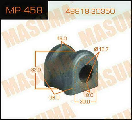 Masuma MP-458 Rear stabilizer bush MP458: Buy near me in Poland at 2407.PL - Good price!