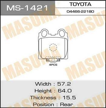 Masuma MS-1421 Bremsbackensatz MS1421: Kaufen Sie zu einem guten Preis in Polen bei 2407.PL!