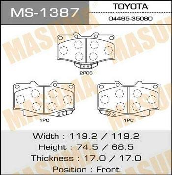 Masuma MS-1387 Колодки гальмівні барабанні, комплект MS1387: Приваблива ціна - Купити у Польщі на 2407.PL!