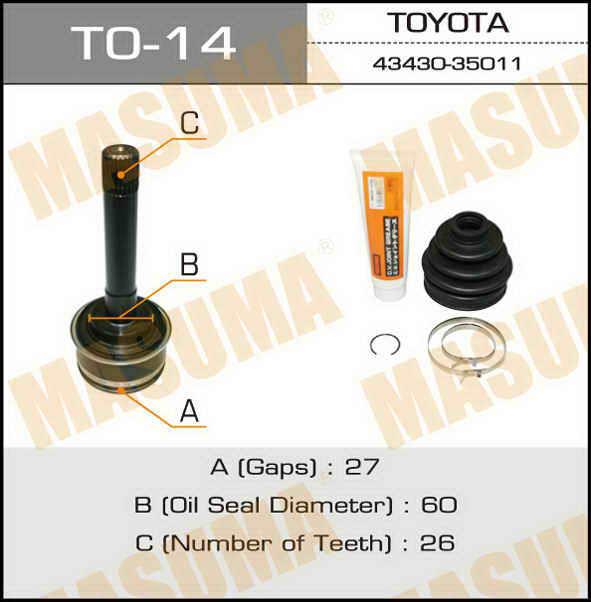 Masuma TO-14 CV joint TO14: Buy near me in Poland at 2407.PL - Good price!