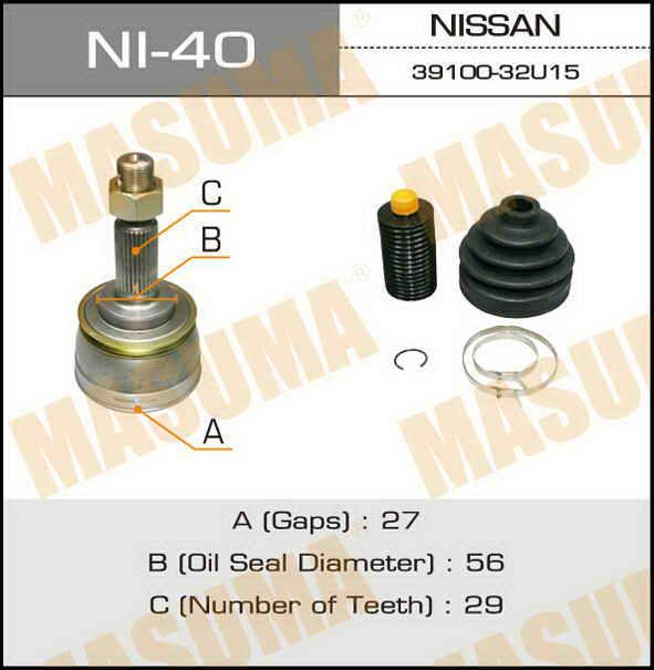 Masuma NI-40 CV joint NI40: Buy near me in Poland at 2407.PL - Good price!