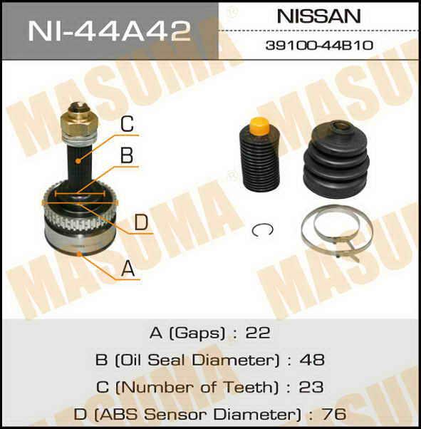 Masuma NI-44A42 Przegub homokinetyczny NI44A42: Dobra cena w Polsce na 2407.PL - Kup Teraz!