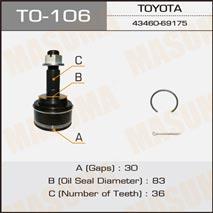 Masuma TO-106 CV joint TO106: Buy near me in Poland at 2407.PL - Good price!