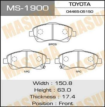 Masuma MS-1900 Bremsbackensatz MS1900: Kaufen Sie zu einem guten Preis in Polen bei 2407.PL!