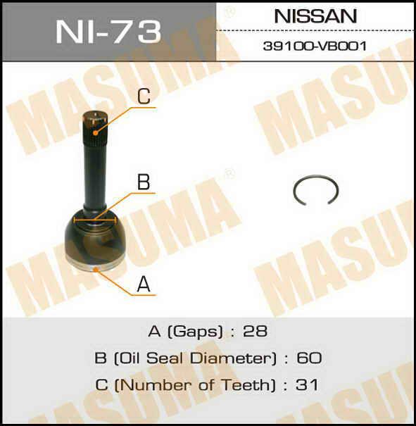 Masuma NI-73 CV joint NI73: Buy near me at 2407.PL in Poland at an Affordable price!