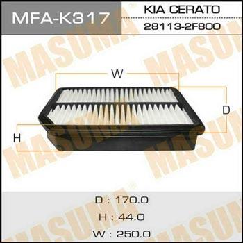 Masuma MFA-K317 Air filter MFAK317: Buy near me in Poland at 2407.PL - Good price!