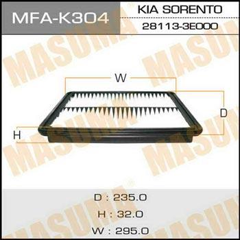 Masuma MFA-K304 Air filter MFAK304: Buy near me in Poland at 2407.PL - Good price!