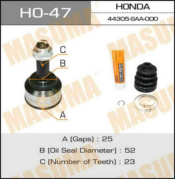 Masuma HO-47 CV joint HO47: Buy near me in Poland at 2407.PL - Good price!