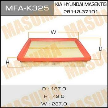 Masuma MFA-K325 Air filter MFAK325: Buy near me in Poland at 2407.PL - Good price!