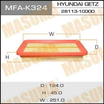 Masuma MFA-K324 Filtr powietrza MFAK324: Dobra cena w Polsce na 2407.PL - Kup Teraz!