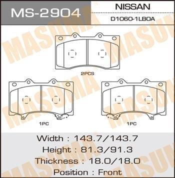 Masuma MS-2904 Колодки гальмівні барабанні, комплект MS2904: Купити у Польщі - Добра ціна на 2407.PL!