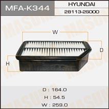 Masuma MFA-K344 Air filter MFAK344: Buy near me in Poland at 2407.PL - Good price!