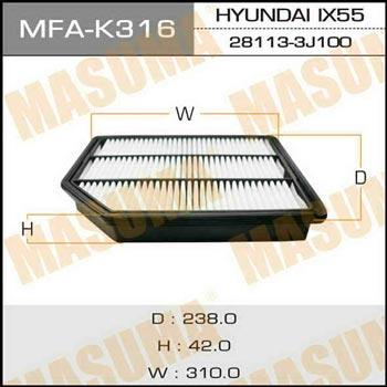Masuma MFA-K316 Air filter MFAK316: Buy near me in Poland at 2407.PL - Good price!