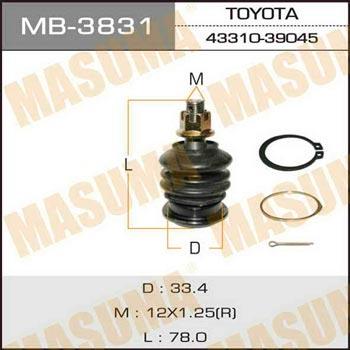 Masuma MB-3831 Опора шаровая MB3831: Отличная цена - Купить в Польше на 2407.PL!
