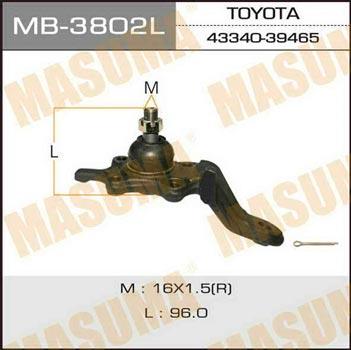 Masuma MB-3802L Опора шаровая MB3802L: Отличная цена - Купить в Польше на 2407.PL!