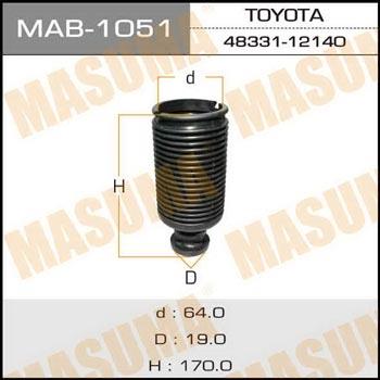 Masuma MAB-1051 Пильник і відбійник на 1 амортизатор MAB1051: Приваблива ціна - Купити у Польщі на 2407.PL!