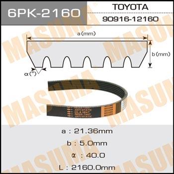 Masuma 6PK-2160 V-ribbed belt 6PK2160 6PK2160: Buy near me in Poland at 2407.PL - Good price!