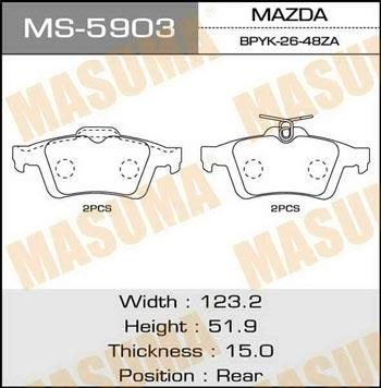 Masuma MS-5903 Szczęki hamulcowe, zestaw MS5903: Dobra cena w Polsce na 2407.PL - Kup Teraz!