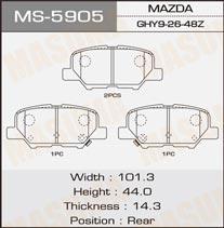 Masuma MS-5905 Brake shoe set MS5905: Buy near me in Poland at 2407.PL - Good price!