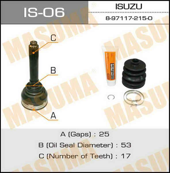 Masuma IS-06 CV joint IS06: Buy near me in Poland at 2407.PL - Good price!