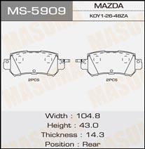 Masuma MS-5909 Szczęki hamulcowe, zestaw MS5909: Dobra cena w Polsce na 2407.PL - Kup Teraz!