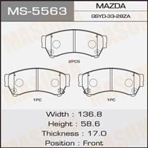 Masuma MS-5563 Brake shoe set MS5563: Buy near me in Poland at 2407.PL - Good price!