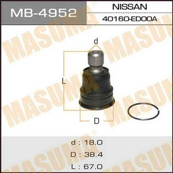 Masuma MB-4952 Ball joint MB4952: Buy near me in Poland at 2407.PL - Good price!