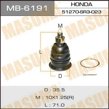 Masuma MB-6191 Опора шаровая MB6191: Купить в Польше - Отличная цена на 2407.PL!