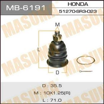 Masuma MB-6191 Sworzeń wahacza MB6191: Dobra cena w Polsce na 2407.PL - Kup Teraz!