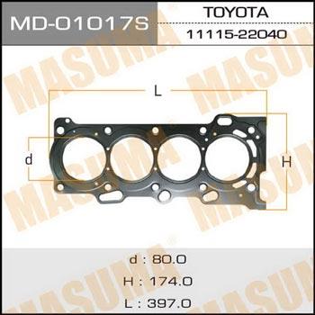 Masuma MD-01017S Gasket, cylinder head MD01017S: Buy near me in Poland at 2407.PL - Good price!