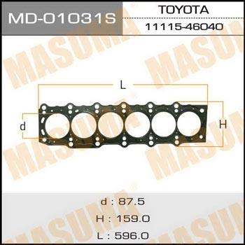 Masuma MD-01031S Gasket, cylinder head MD01031S: Buy near me in Poland at 2407.PL - Good price!