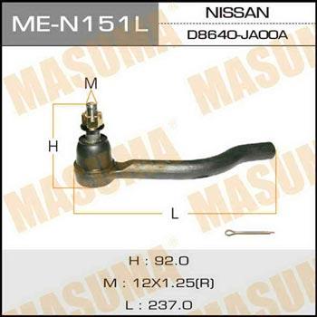 Masuma ME-N151L Tie rod end left MEN151L: Buy near me in Poland at 2407.PL - Good price!