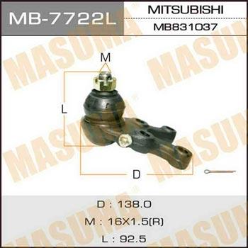 Masuma MB-7722L Опора шаровая MB7722L: Отличная цена - Купить в Польше на 2407.PL!