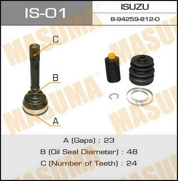Masuma IS-01 Шарнір рівних кутових швидкостей (ШРКШ) IS01: Приваблива ціна - Купити у Польщі на 2407.PL!