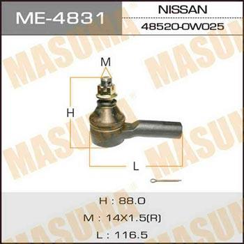 Masuma ME-4831 Наконечник рулевой тяги ME4831: Отличная цена - Купить в Польше на 2407.PL!