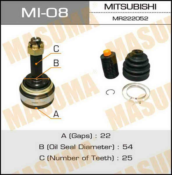 Masuma MI-08 CV joint MI08: Buy near me in Poland at 2407.PL - Good price!